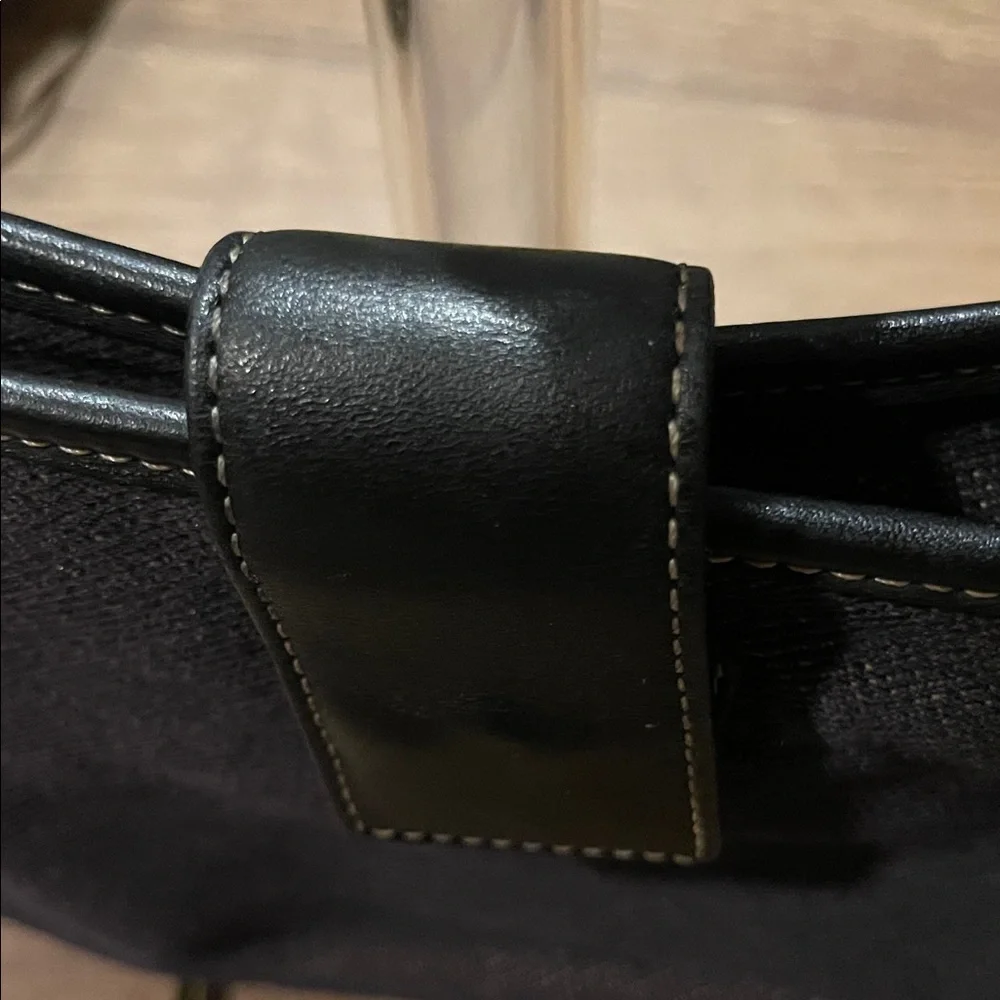 Coach Hampton Hobo black denim/leather